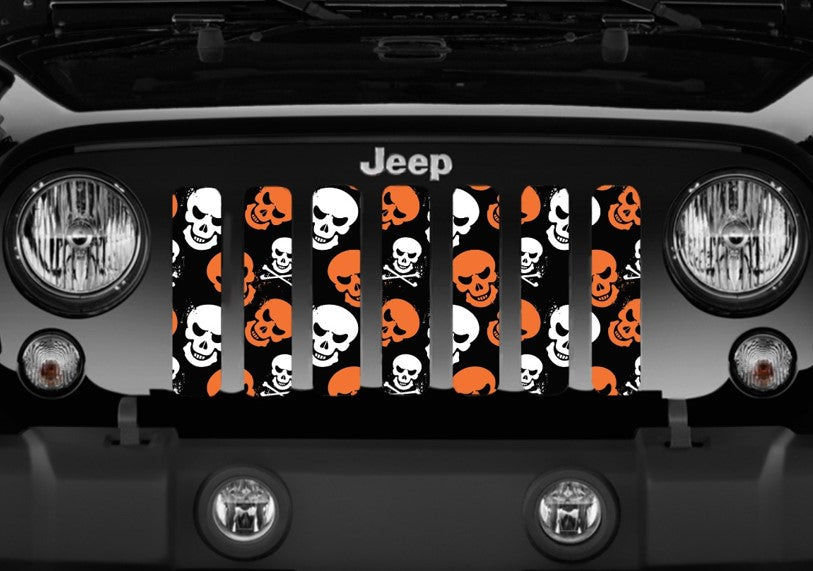 Platinum Skulls (Orange) Grille Insert