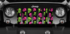 Platinum Skulls (Pink and Green) Grille Insert