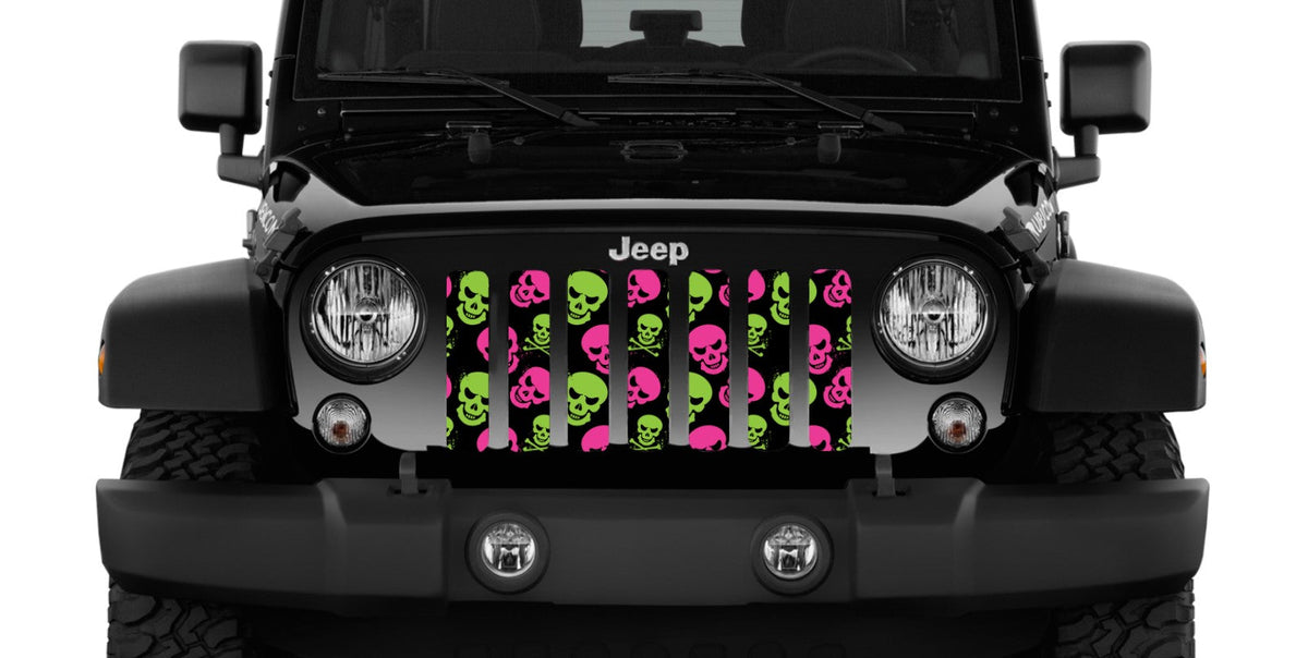 Skulls (Pink and Green) Grille Insert