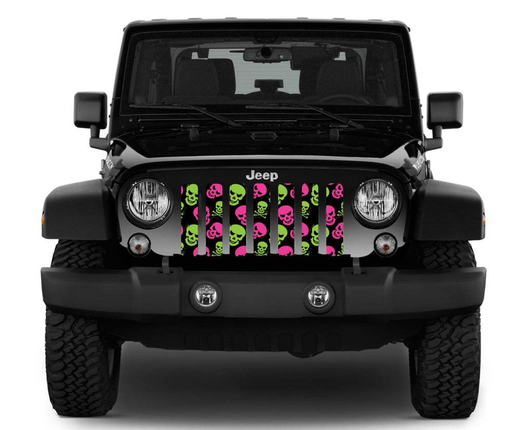 Skulls (Pink and Green) Grille Insert