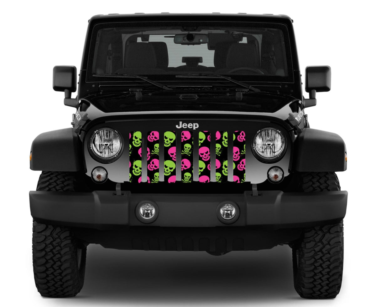 Skulls (Pink and Green) Grille Insert