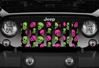 Platinum Skulls (Pink and Green) Grille Insert