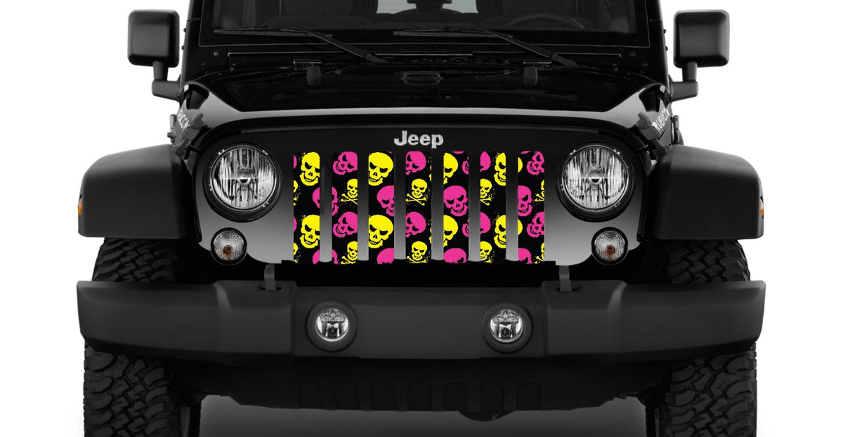 Platinum Skulls (Pink and Yellow) Grille Insert