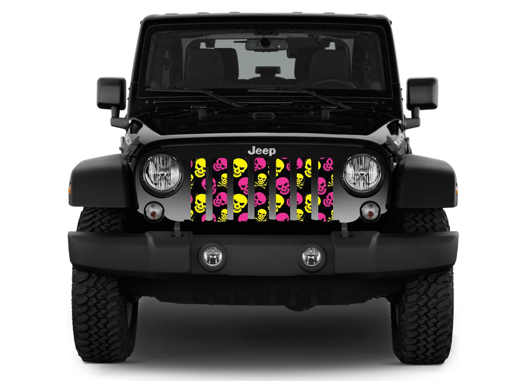 Skulls (Pink and Yellow) Grille Insert
