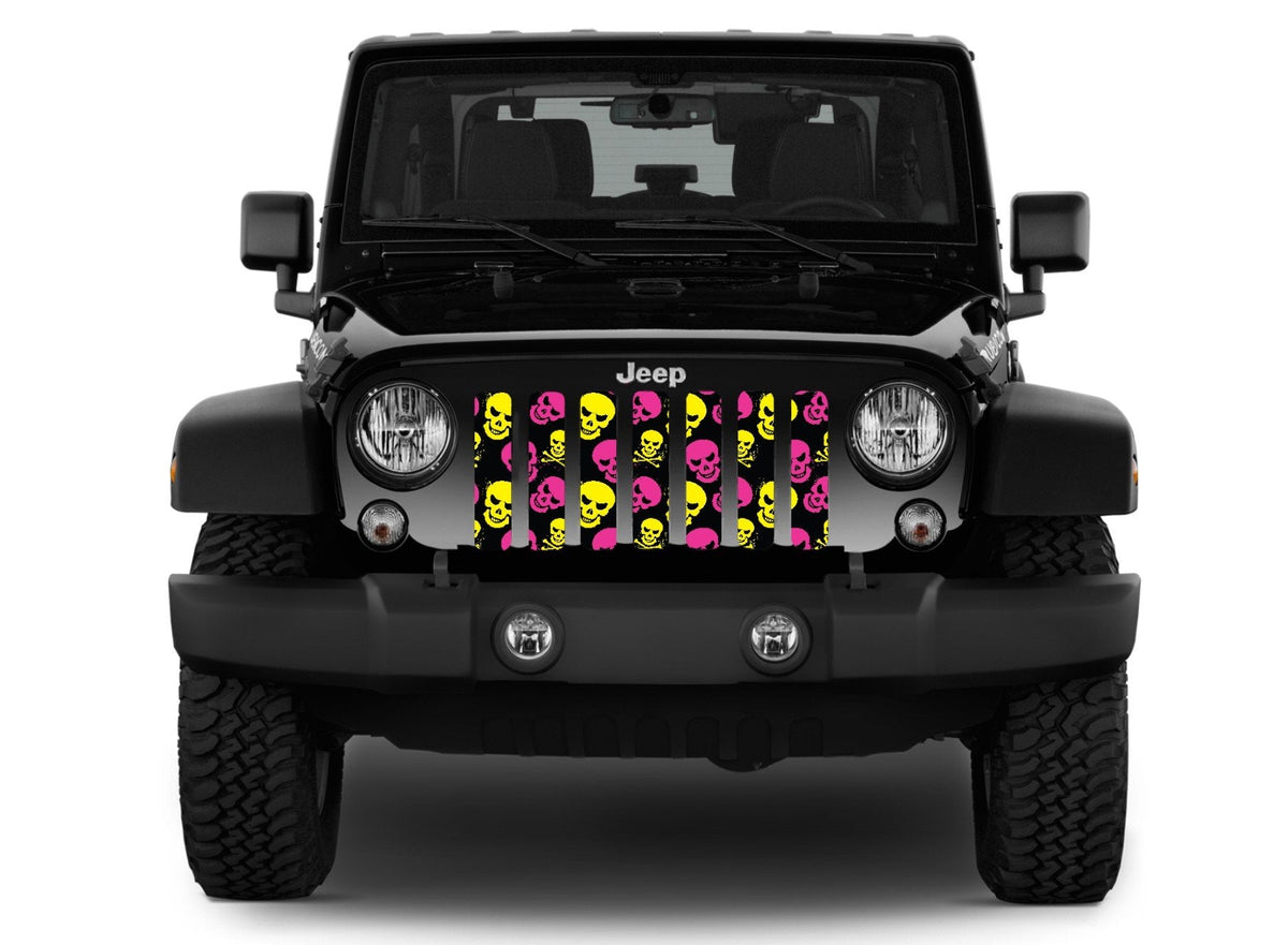 Platinum Skulls (Pink and Yellow) Grille Insert