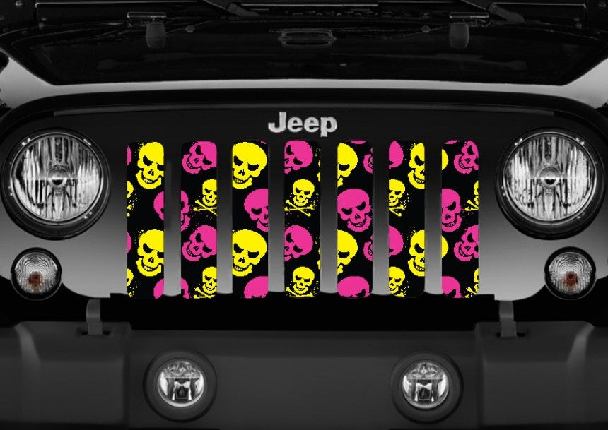 Platinum Skulls (Pink and Yellow) Grille Insert