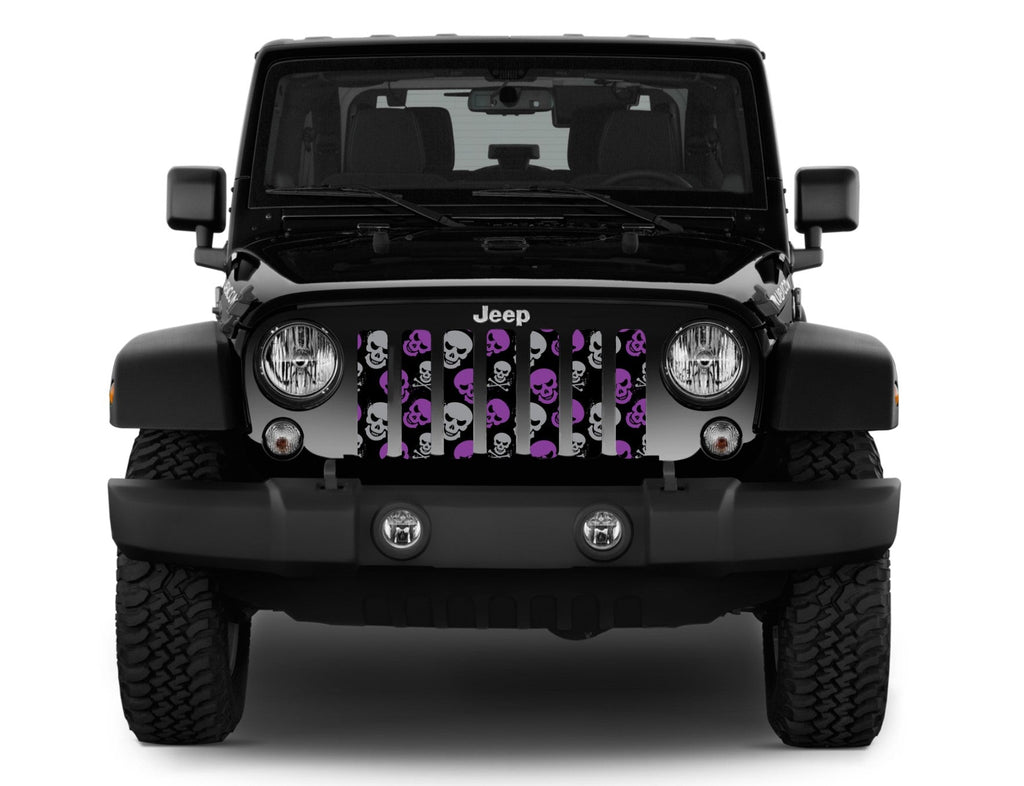 Skulls (Purple and Gray) Grille Insert