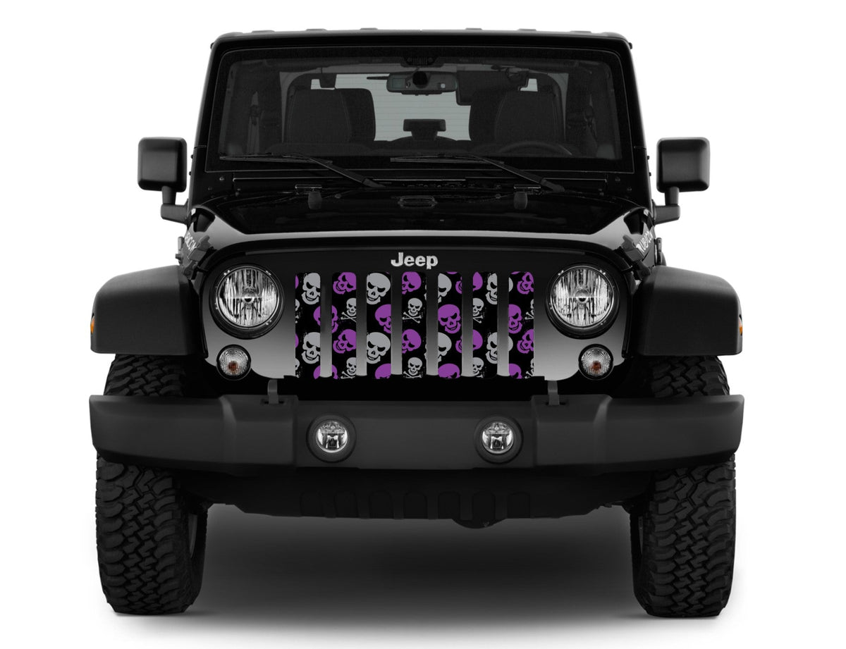 Skulls (Purple and Gray) Grille Insert