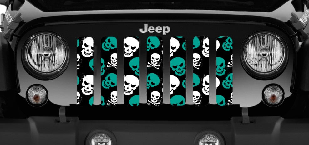 Skulls (Teal) Grille Insert