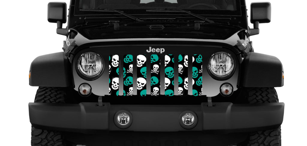 Skulls (Teal) Grille Insert