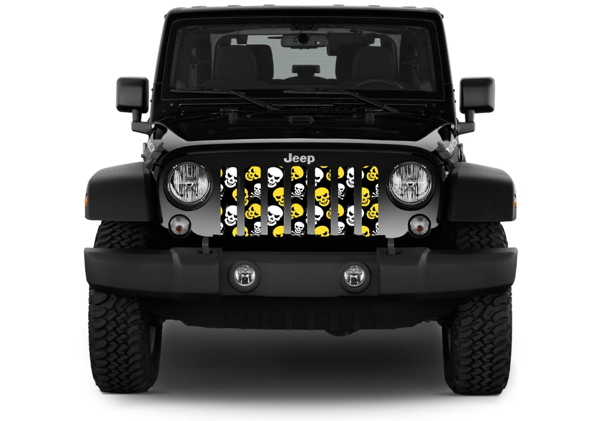 Skulls (Yellow and White) Grille Insert