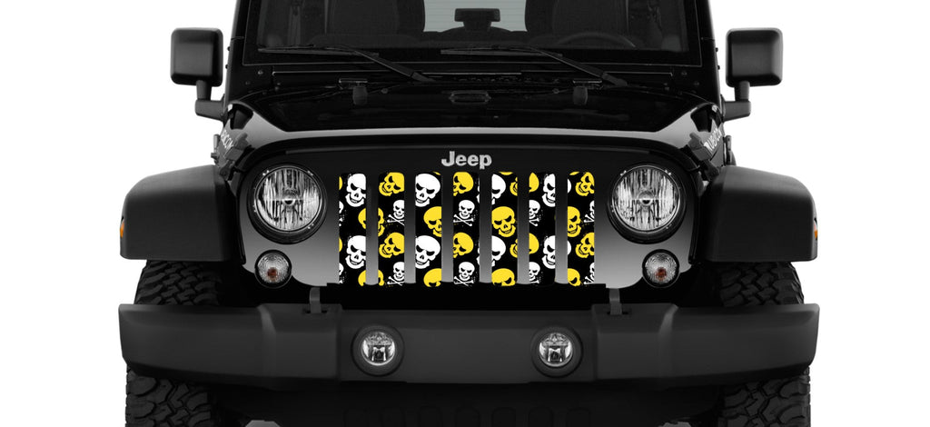 Skulls (Yellow and White) Grille Insert