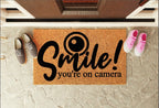 Smile You're On Camera Welcome Mat