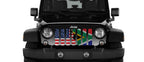 South Africa and American Flag Grille Insert
