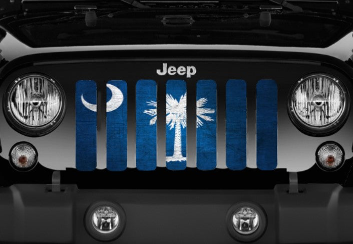 South Carolina Grunge State Flag Grille Insert