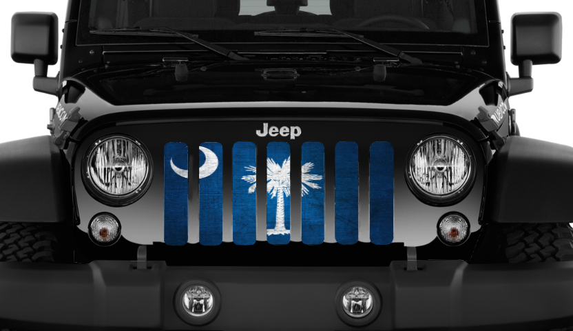 South Carolina Grunge State Flag Grille Insert