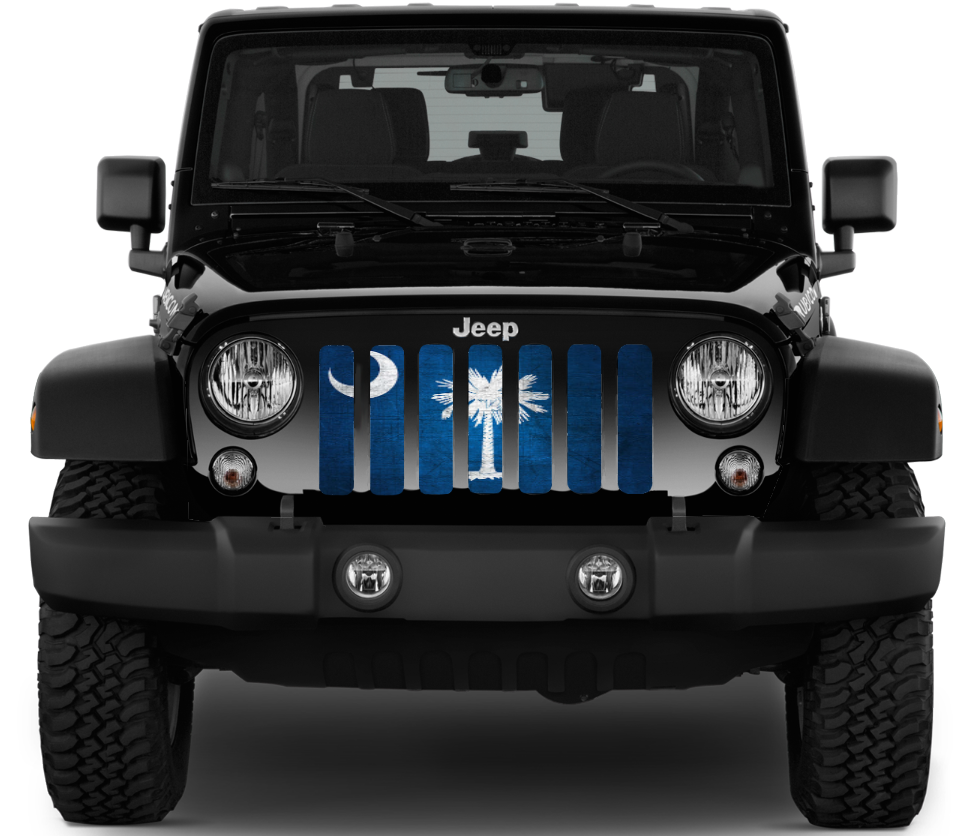 South Carolina Grunge State Flag Grille Insert