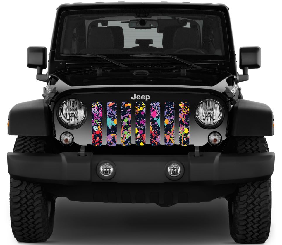 Rainbow Splatter Paint Grille Insert