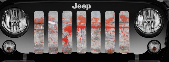 Splatter Paint Red Grille Insert