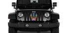 Platinum Sugar Skull Rainbow Grille Insert