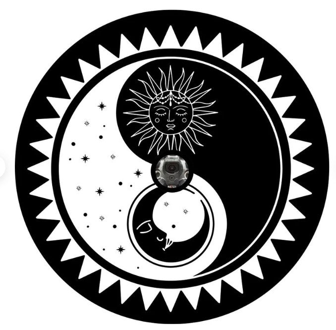Sun & Moon Yin Yang  Spare Tire Cover