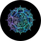 Teal & Purple Mandala Spare Tire Cover