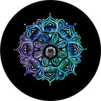 Teal & Purple Mandala Spare Tire Cover