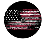 Tire Track Stripes & Duck Stars American Flag Spare Tire Cover