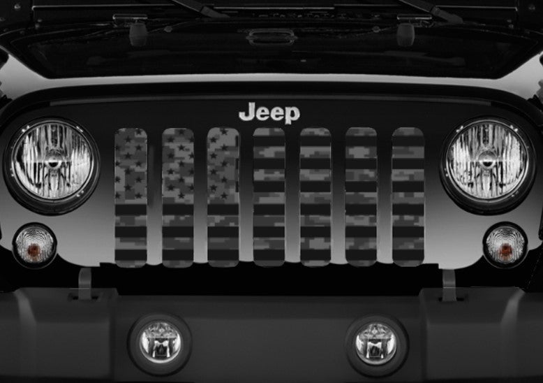 Tactical American Flag Digital Camo Grille Insert