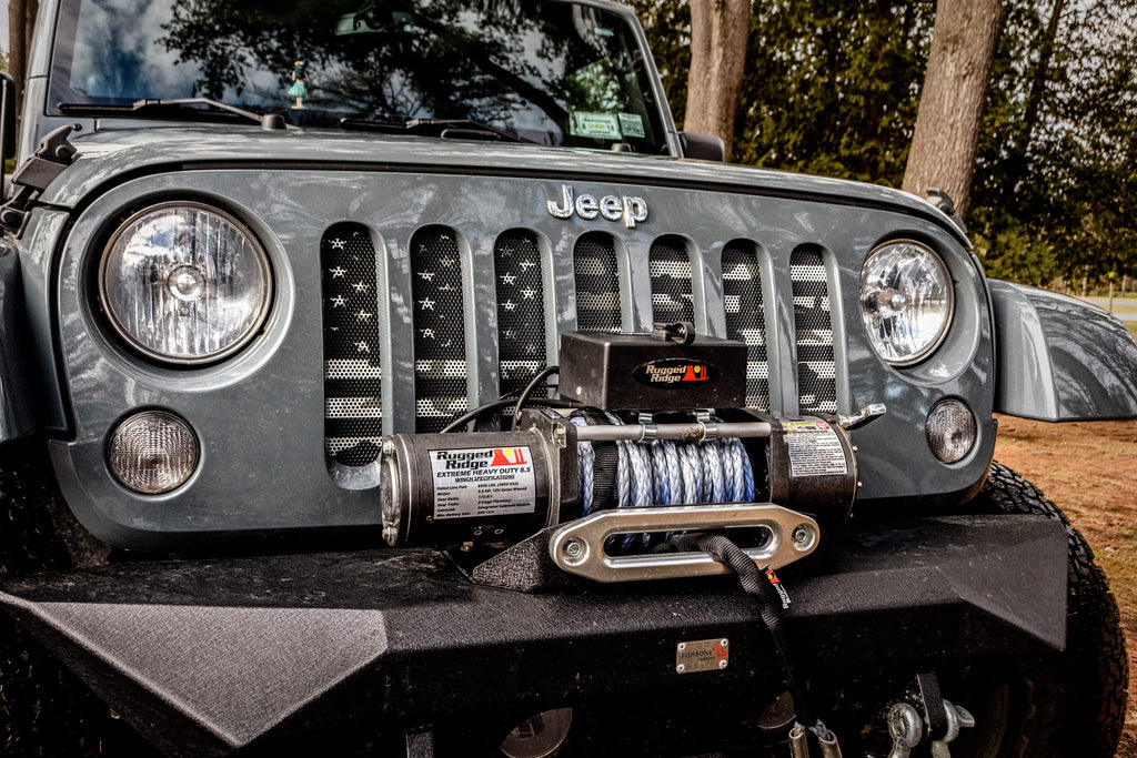 Black and White Camo Flag Grille Insert