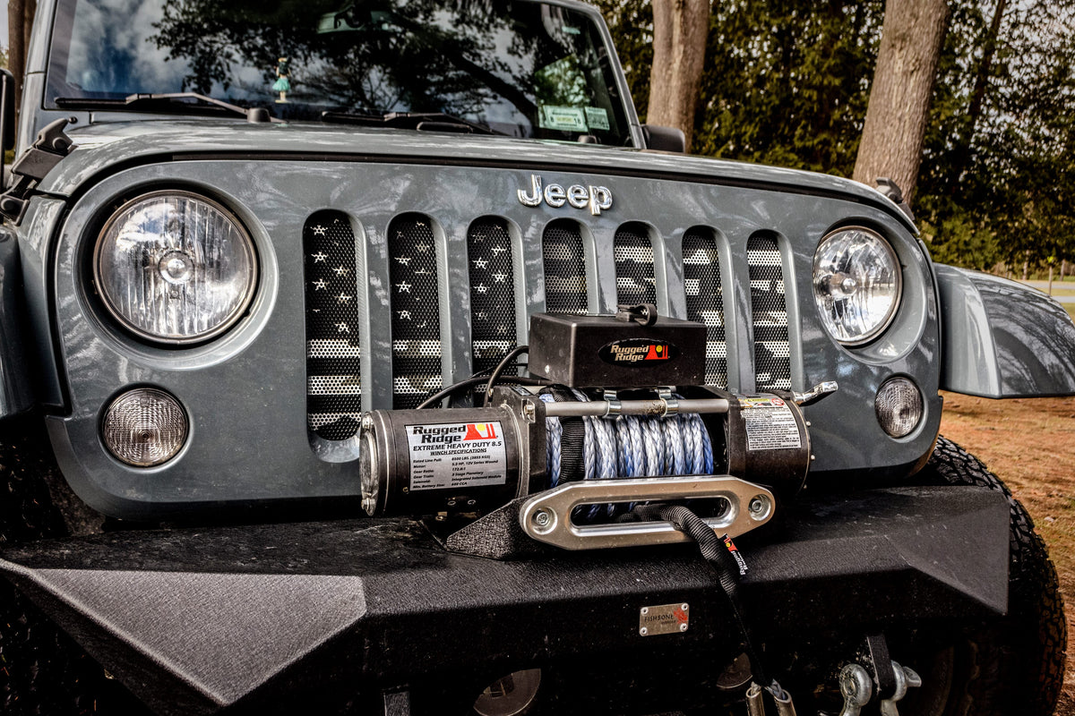 Black and White Camo Flag Grille Insert