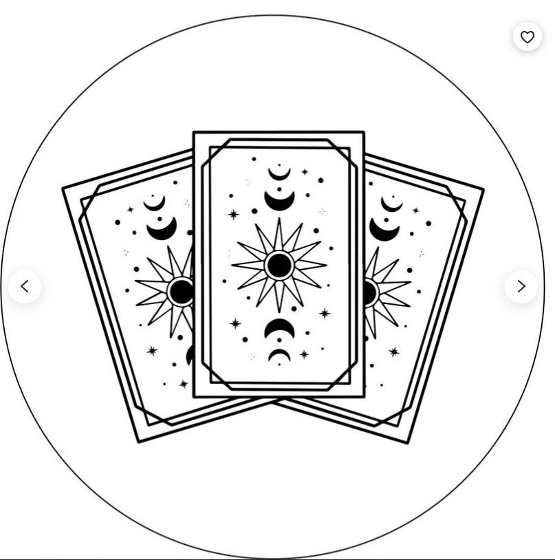 Tarot Card White Spare Tire Cover