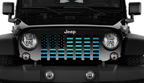 Teal Fleck American Flag Print Grille Insert