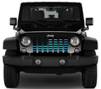 Teal Fleck American Flag Print Grille Insert