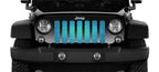 Teal Fleck Print Grille Insert
