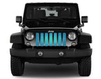 Teal Fleck Print Grille Insert