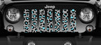 Teal Leopard Print Grille Insert