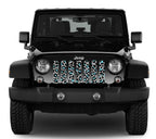 Teal Leopard Print Grille Insert