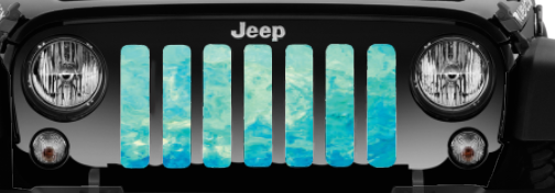 Teal Marble Grille Insert