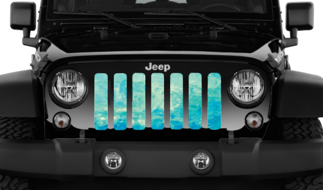 Teal Marble Grille Insert