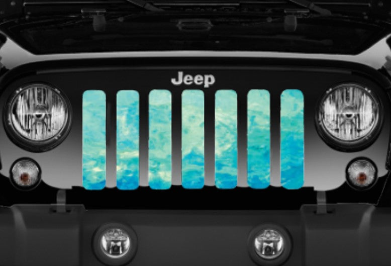 Teal Marble Grille Insert