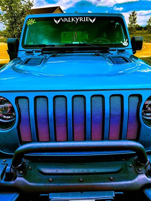 Teal Ombre Grille Insert