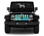 Teal Swirl Compass Grille Insert