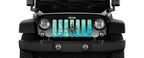 Teal Swirl Compass Grille Insert