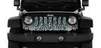 Teal White Leopard Print Grille Insert