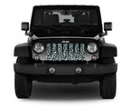 Teal White Leopard Print Grille Insert
