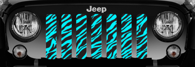 Teal Zebra Print Grille Insert