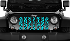 Platinum Teal Zebra Print Grille Insert