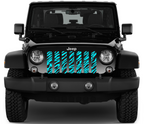 Teal Zebra Print Grille Insert