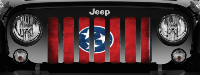 Tennessee Grunge State Flag Grille Insert
